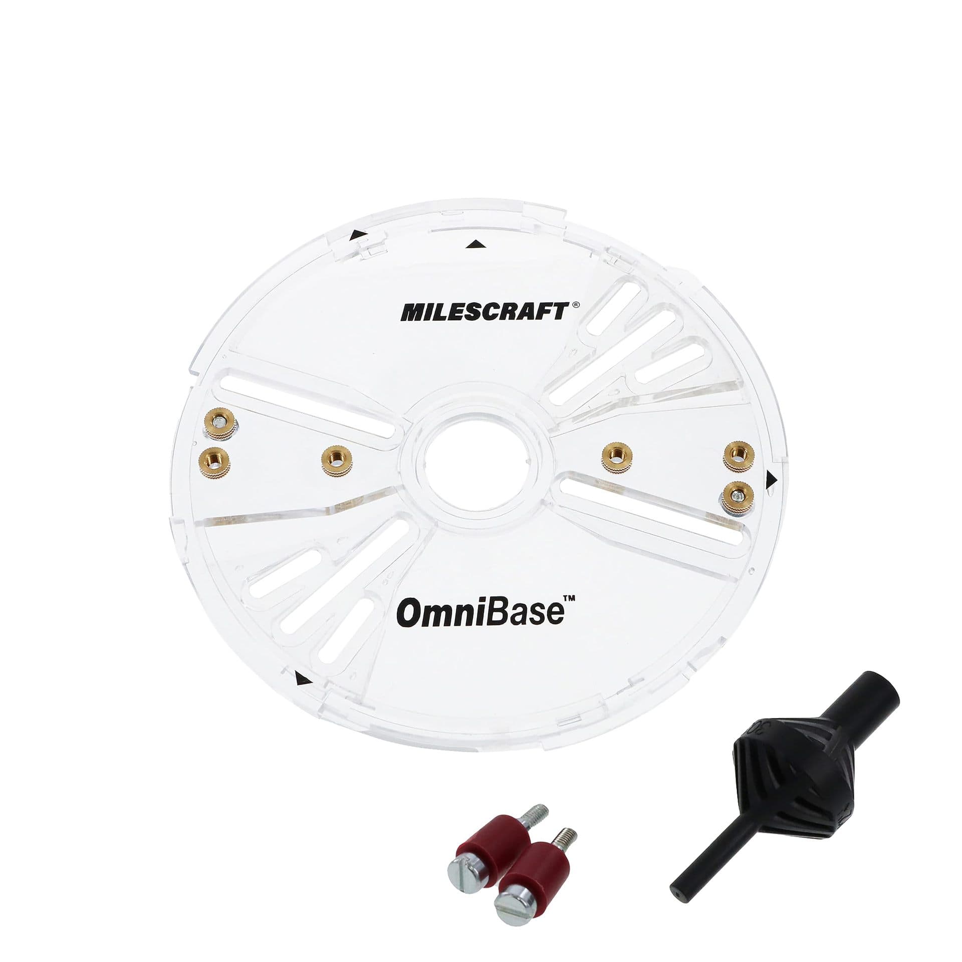 Base - Universal 7" router base plate with mounting wings that adjust to any router
