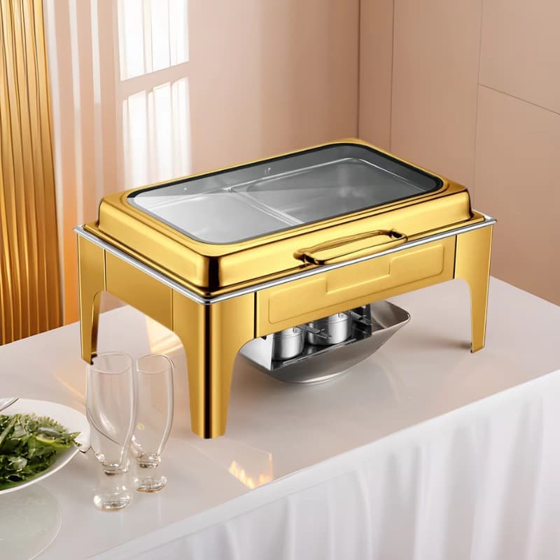 Stainless steel hydraulic cover, large viewing glass, buffet oven, breakfast warmer, hotel buffet oven, cross-border heating.