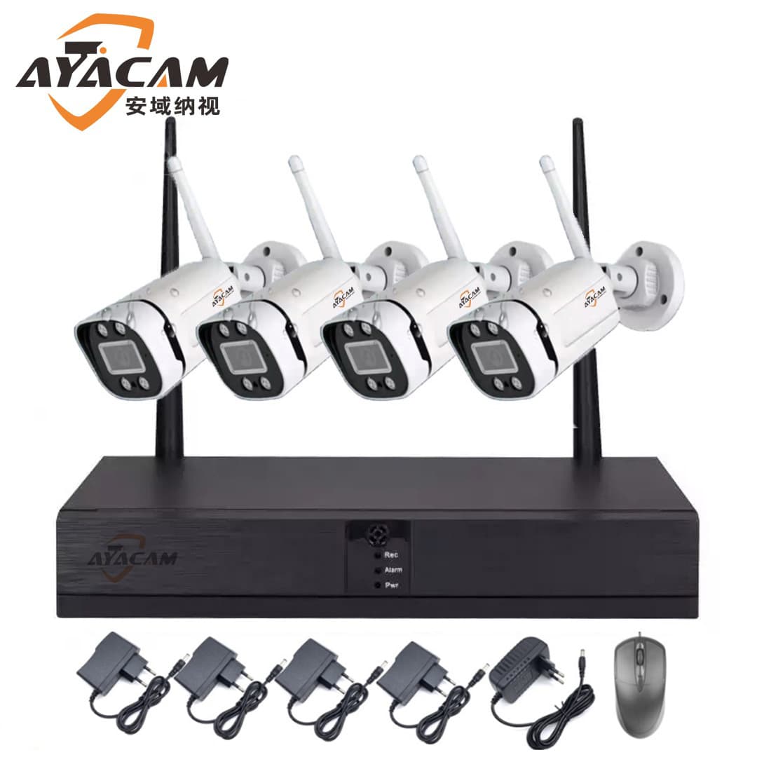 Full Hd 5Mp Cctv System Kit Nvr Ip Camera Wireless 4Ch 8Ch