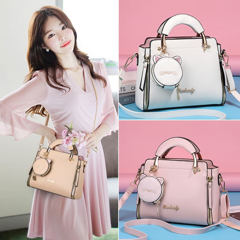 2024 New Fashion Trendy Women's Bag Ins Cat Design Shoulder Crossbody Handbag Wholesale Casual Versatile