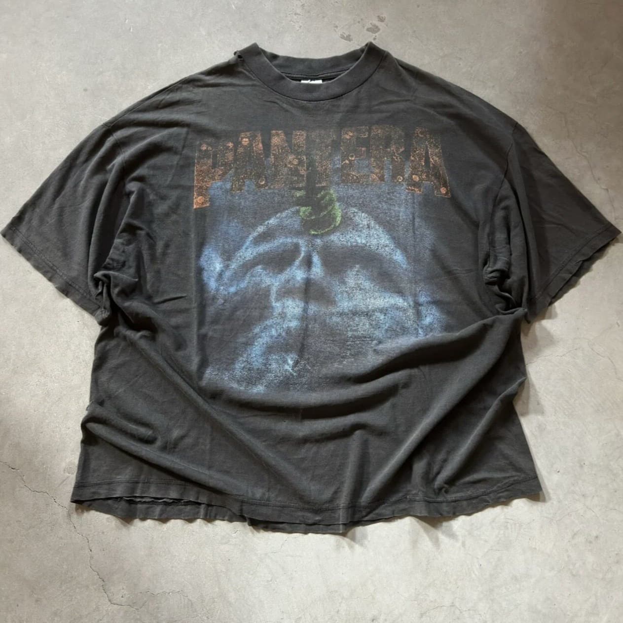 Pantera Rock Band Dark Retro Classic Album Loose Washed Short-Sleeved T-Shirt for Men and Women