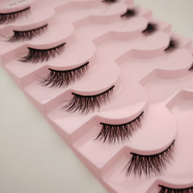 Cross-border Foreign Trade 10 Pairs Half-Eye Fox Style Slanted Flared Eyelashes Messy Style Thick Natural One-Piece False Eyelashes