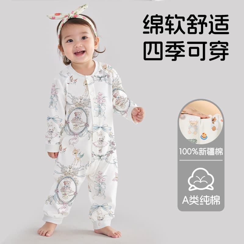 Newborn Romper Baby Girl Boy Cotton Sleepwear for Spring Autumn Winter Infant Warm Clothes