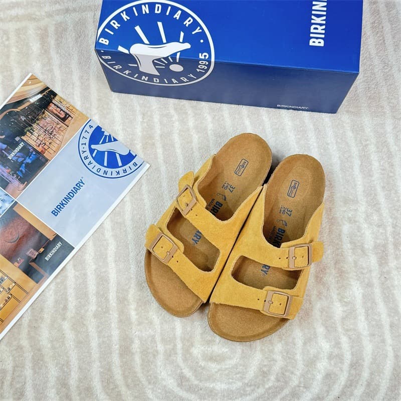 Colorful Sandals Genuine Cork Birkenstock Slippers Fishing 2025 Spring Summer Genuine Leather Two-Strap Men Women Comfortable Cork Sole