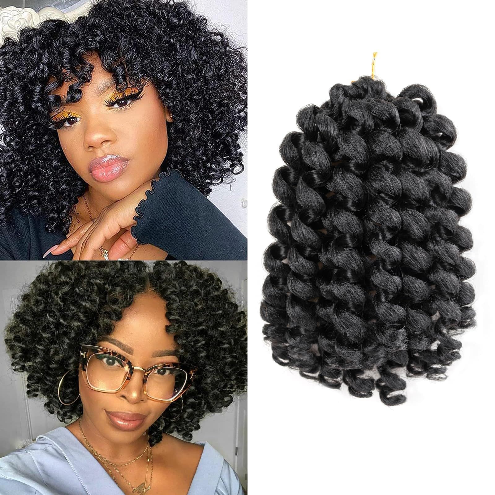 8 Inch 20cm Magic Wand Curly Crochet Hair Short Curly Curls Synthetic Crochet Hair