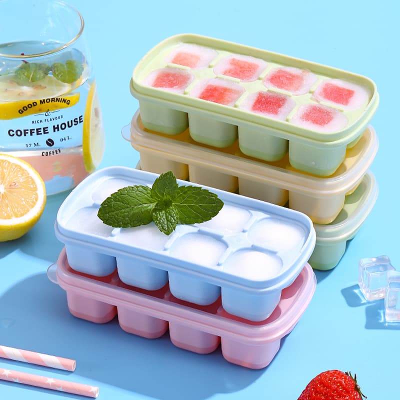 TPE ice tray jelly yogurt ice cube mold ice tray ice making box food grade ice making container refrigerator ice making tool