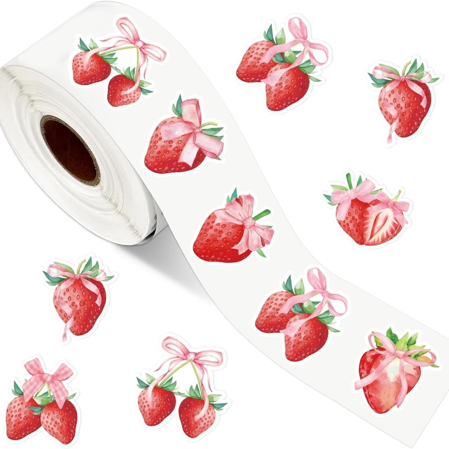 500 stickers/roll 2.5cm fruit special-shaped waterproof sticker sealing sticker milk tea notebook self-adhesive sticker label
