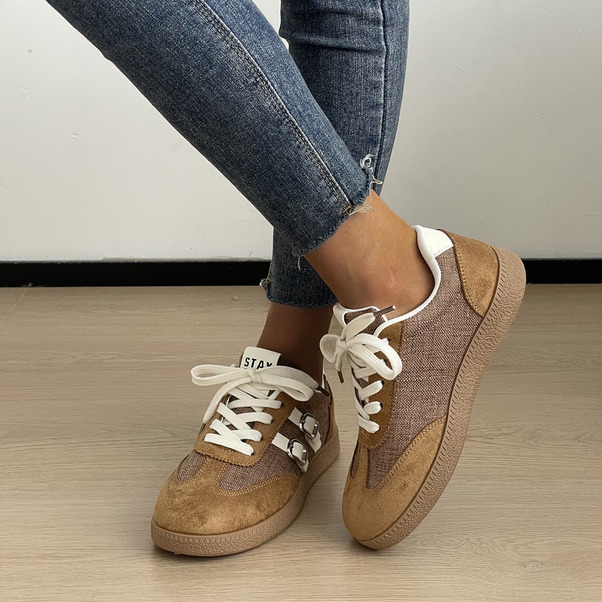 Casual Women's Shoes, Popular Cross-Border Round-Toe Versatile Shoes for Women, Sizes 36-42, New Autumn Style, Lazy Everyday Wear
