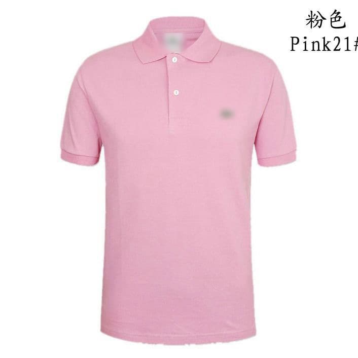 High version lac French fish logo cotton short-sleeved polo shirt men's large size solid color polo shirt cross-border embroidered T-shirt