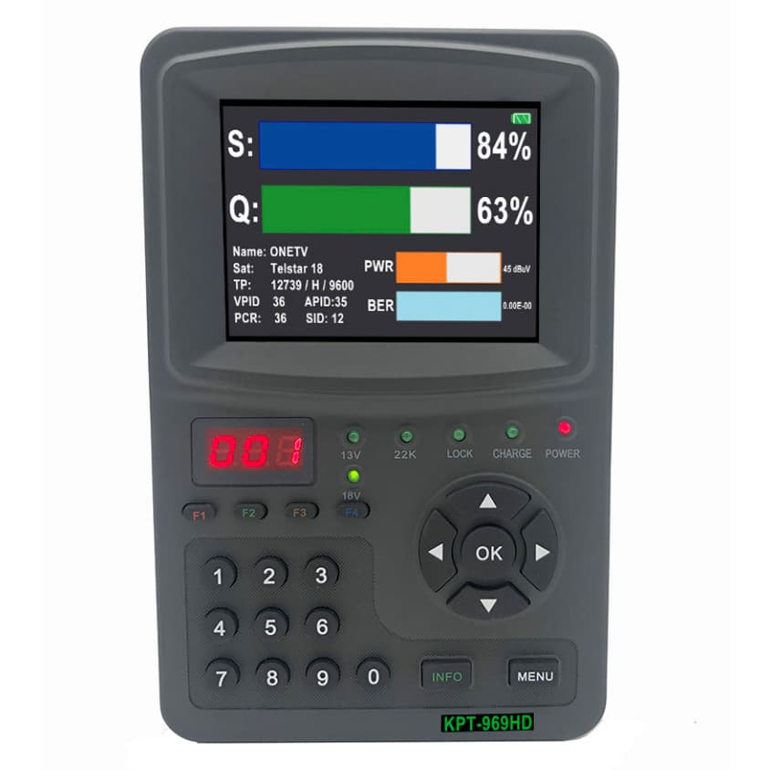 KPT-969HD Finder Meter HD Spectrum Satellite Finder 3.5 DVB-S2