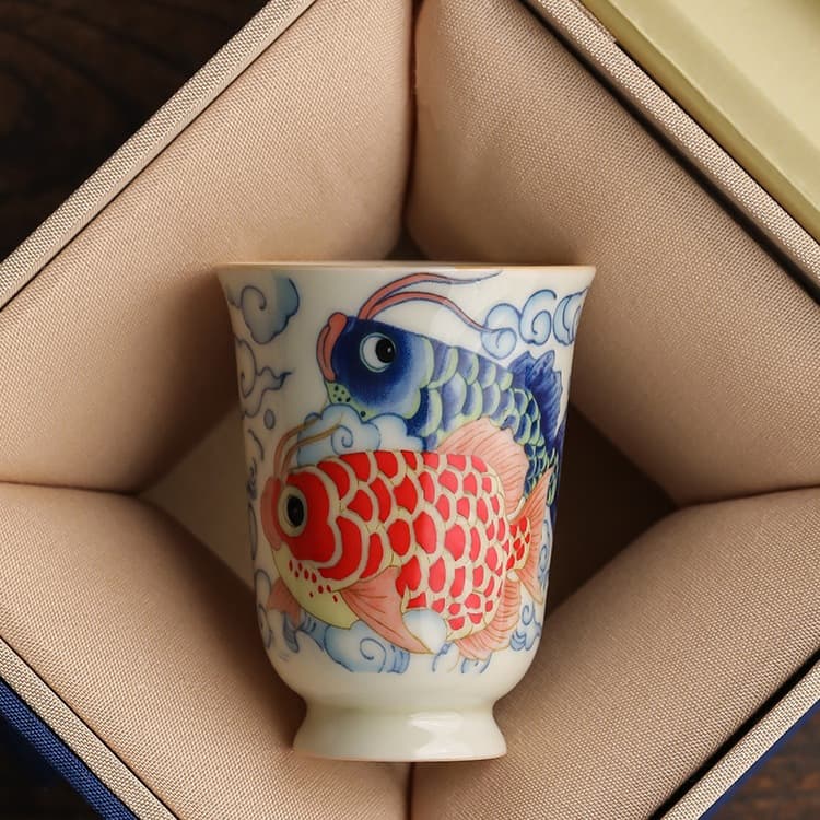 Wholesale Ceramic Dragon Fish Snifter - Single Master Cup for Men and Women, Personal Tea Tasting Cup, Niche and Minimalist