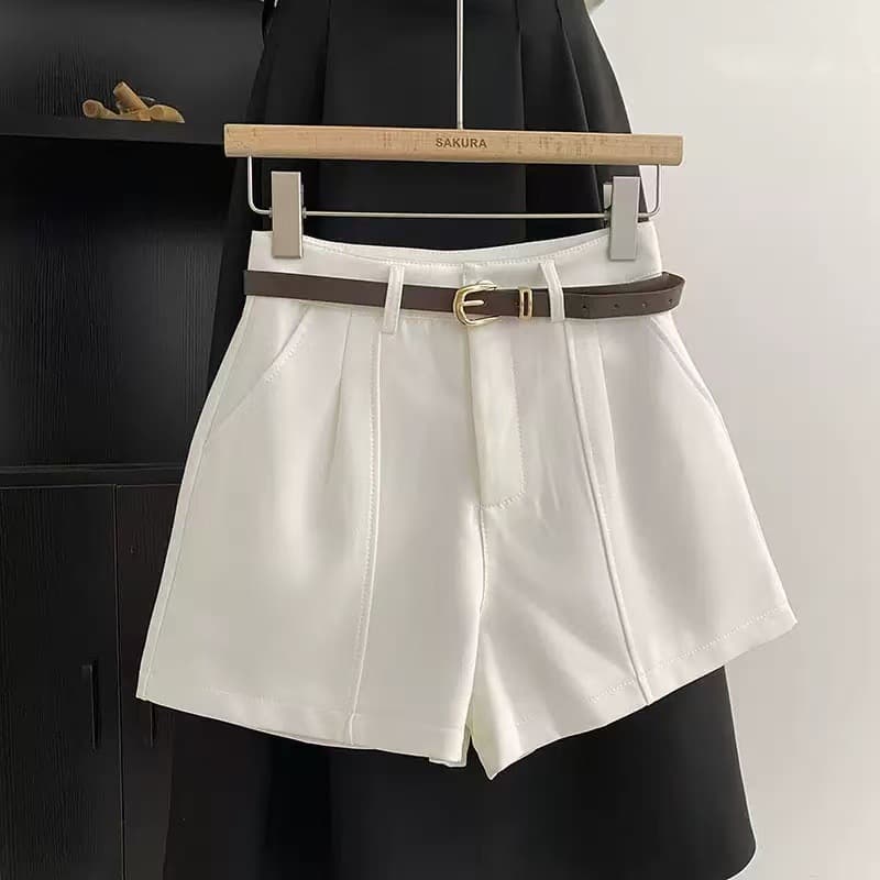 Spring and Summer Plus Size Loose Wide-Leg Hong Kong Style Shorts for Women, Casual Hot Pants, Dopamine Dressing, New Spring Workwear