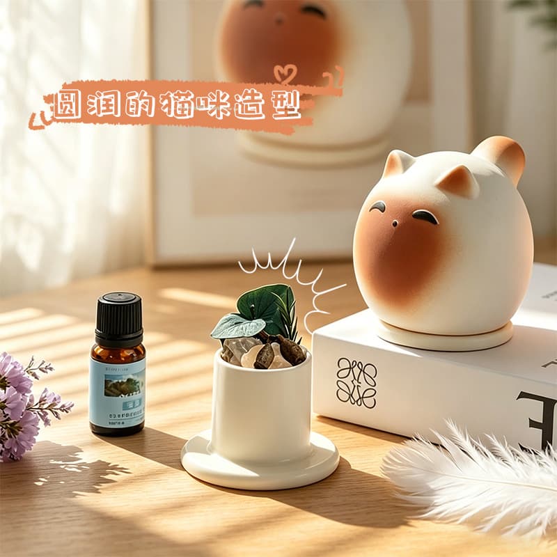 Premium Bedroom Aromatherapy Essential Oil Diffuser Stone - Home Indoor Flameless Long-Lasting Scent Crystal Stone
