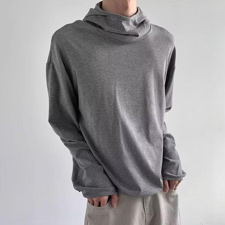 Loose Long Sleeve Men's Jacket round Neck Pullover Autumn Winter Versatile Trendy Chinese Style Polyester Fiber Casual Wear