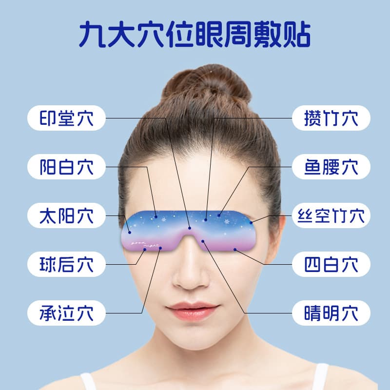 Ice compress eye mask for reducing eye pressure, disposable cooling eye patches for fatigue relief, wholesale ice compress eye masks