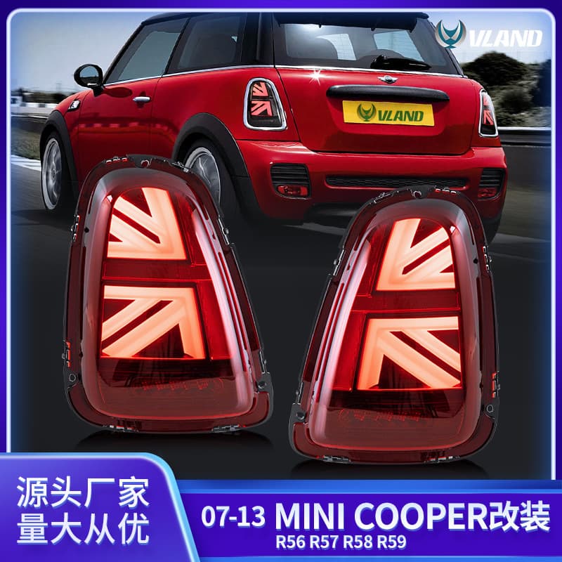 Rear Tail Light Modification Vland Mini R56 Brake Light Streamer Turn Signal Car Tail Assembly