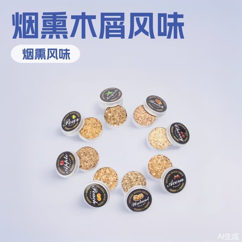 In Stock Amazon Whiskey Wood Chip Cocktail Smoker Wood Chips Nine Flavors Wood Chips Aluminum Box Gift Set