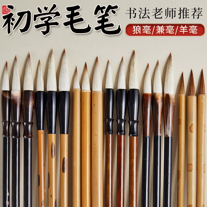 Student Wolf Hair and Beginner Sheep Hair Brush Wholesale Calligraphy Supplies Special Outline Pen