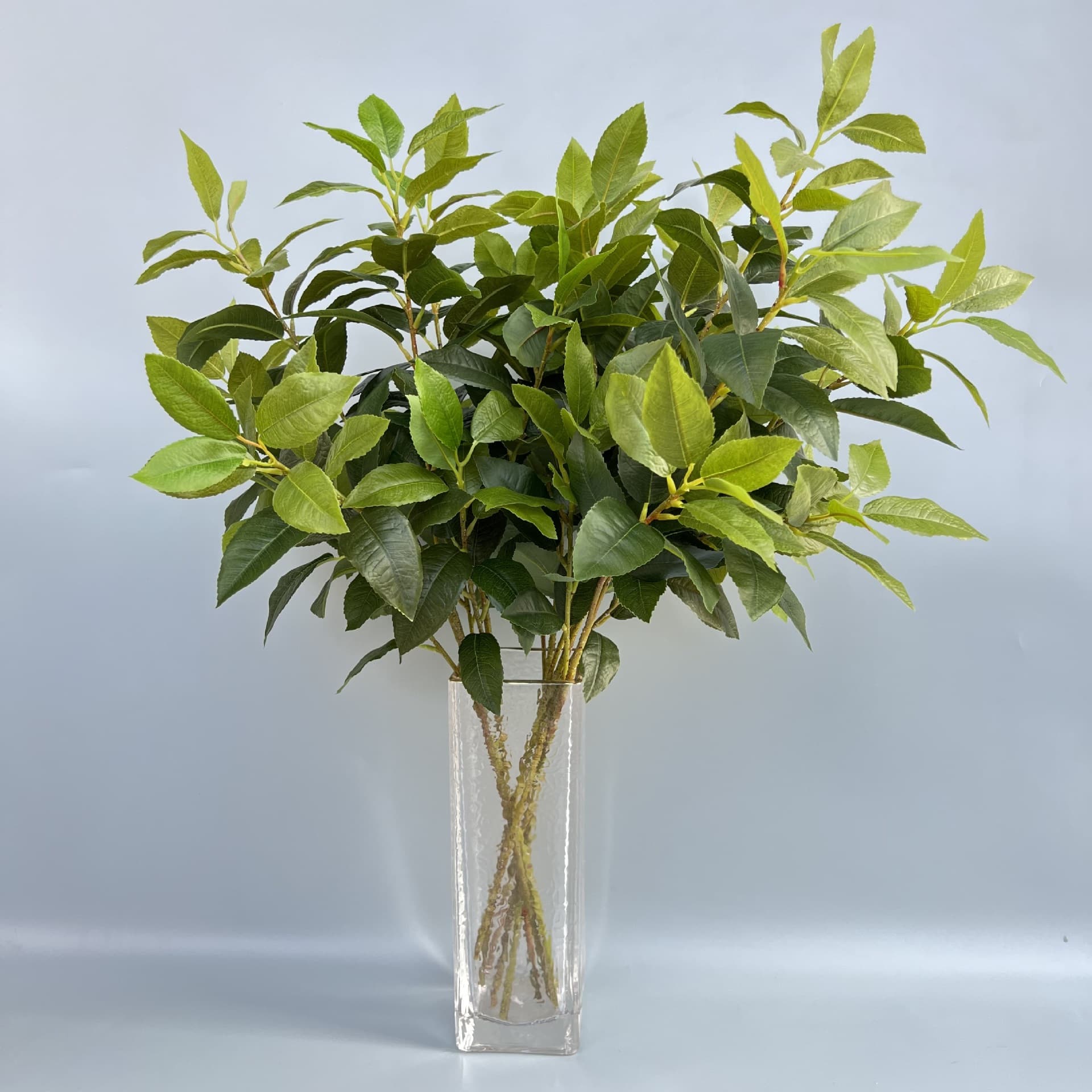 Artificial Osmanthus Leaf Camellia Leaf Fake Branches, Realistic Touch Leaves for Garden Green Landscape Decoration, Artificial Green Plant Green Leaves