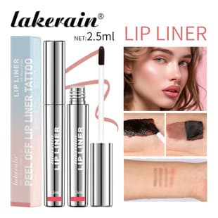 lakerain Peel-Off Lip Liner, Matte Finish, Long-Lasting, Smudge-Proof, Transfer-Proof Peel-Off Lip Tint Liner for Cross-Border