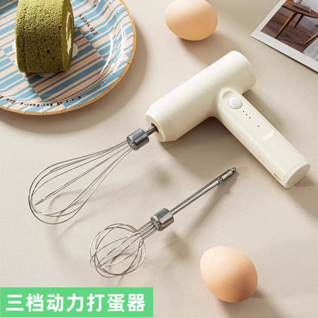 Wholesale Electric Egg Beater Household Small Rechargeable Stainless Steel Cream Whisk Handheld Whisk Baking