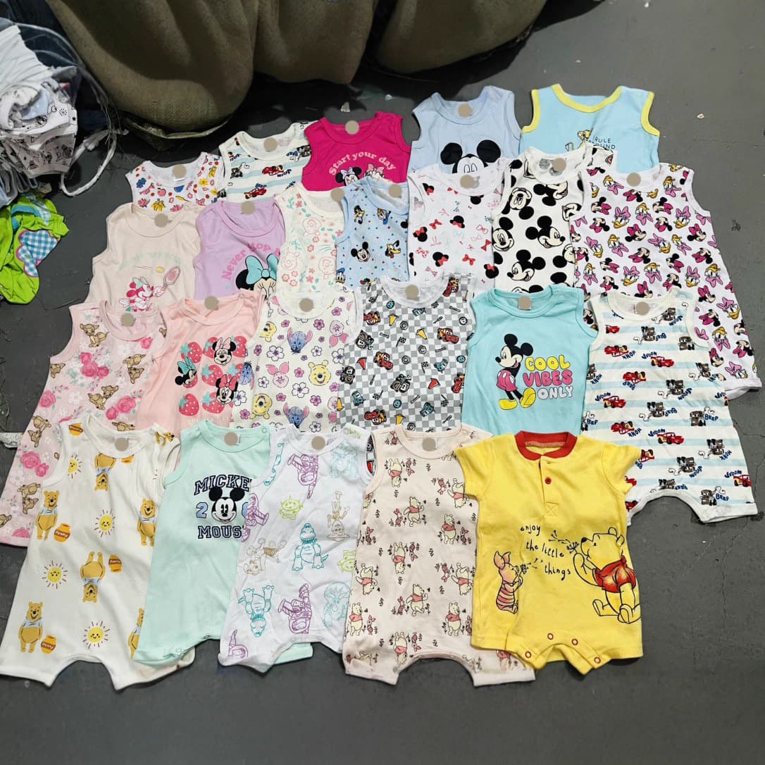 Disney baby short-sleeved boxer jumpsuit ~ miscellaneous baby lovely jumpers no hanger