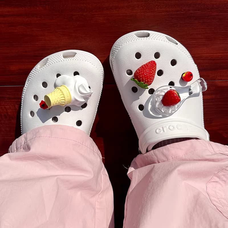 Ice Cream Strawberry Shoe Charms DIY Accessories Compatible with Crocs Slippers Skechers Decorative Accessories