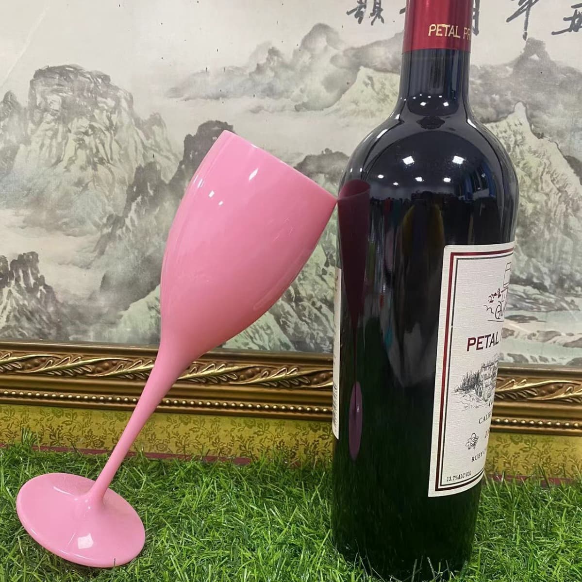 Modern Minimalist PS Plastic High Foot Champagne Glass Red Wine Cup Transparent Color European And American Style 180ML Factory Direct