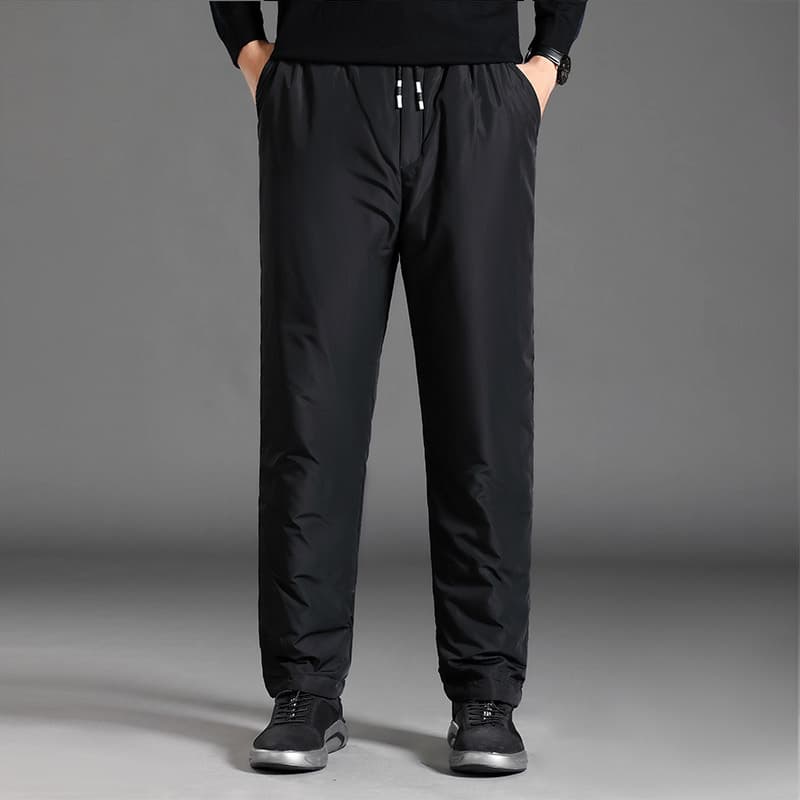 Winter Middle-Aged & Youth Men's White Duck Down Thickened Casual Down Pants Warm Outerwear Mid-Age Dad Style Factory Direct