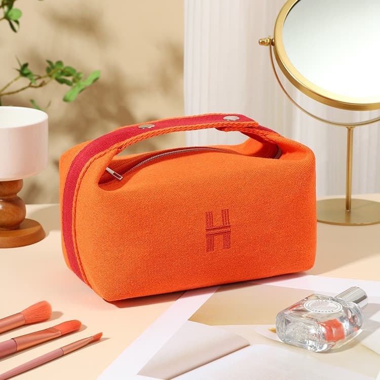 H Brand Lunch Box Bag Travel Toiletry Bag Canvas Handbag Makeup Bag Portable Women's Cosmetic Storage Bag Wholesale