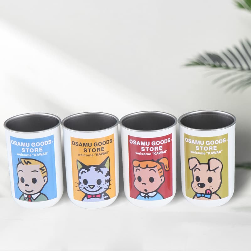 Cute Harada Osamu Stainless Steel Toothbrush Cup for Home Use, Couples, High-Value Dormitory Washing Cup, Toothbrush Cup