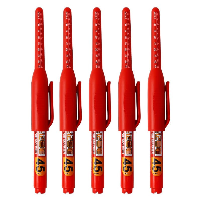 Cross-border long-head marker pen for construction sites, oil-based, small fine tip, woodworking, renovation, tile and glass marking pen