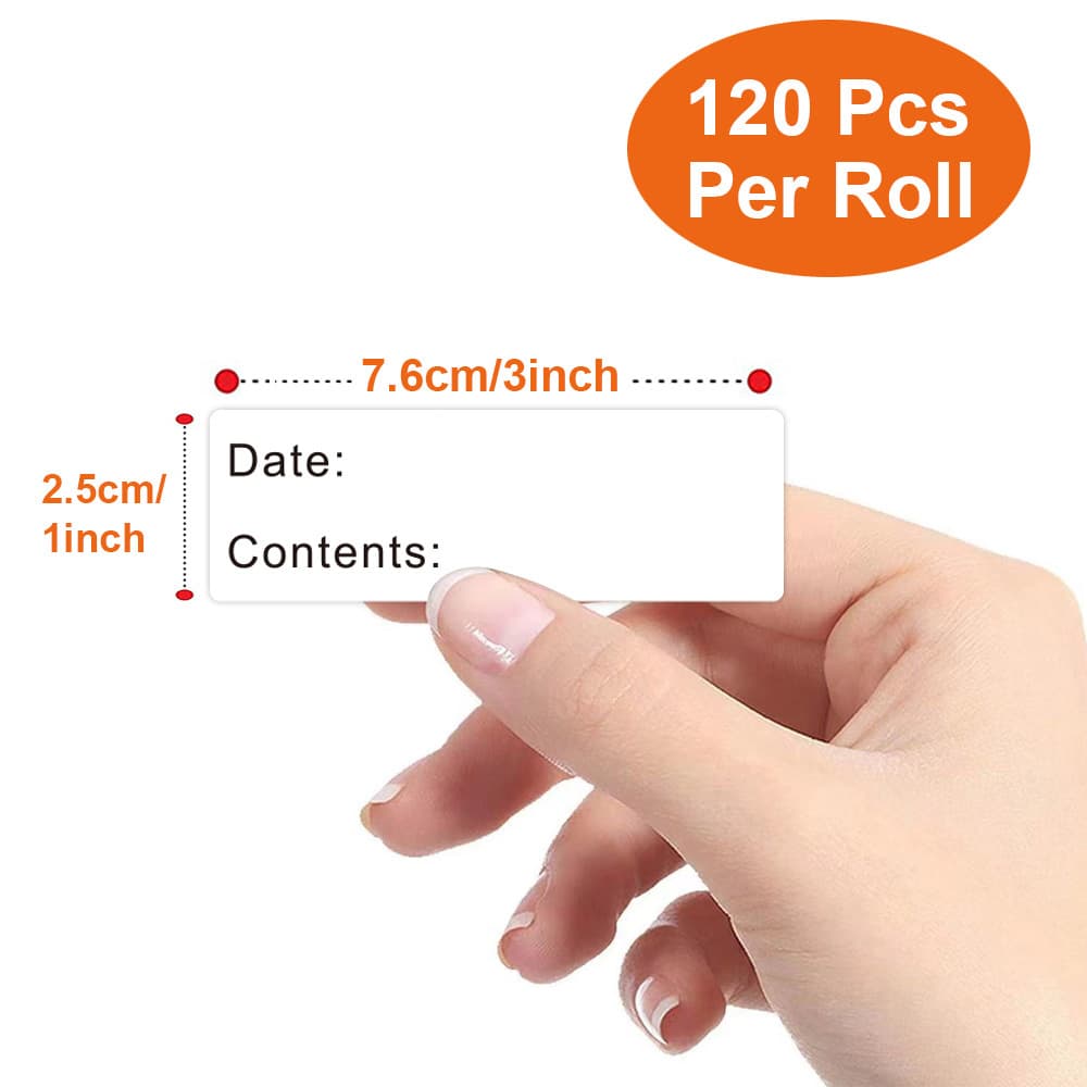 120pcs/roll 1x3inch Food Storage Date Sticker Label Roll