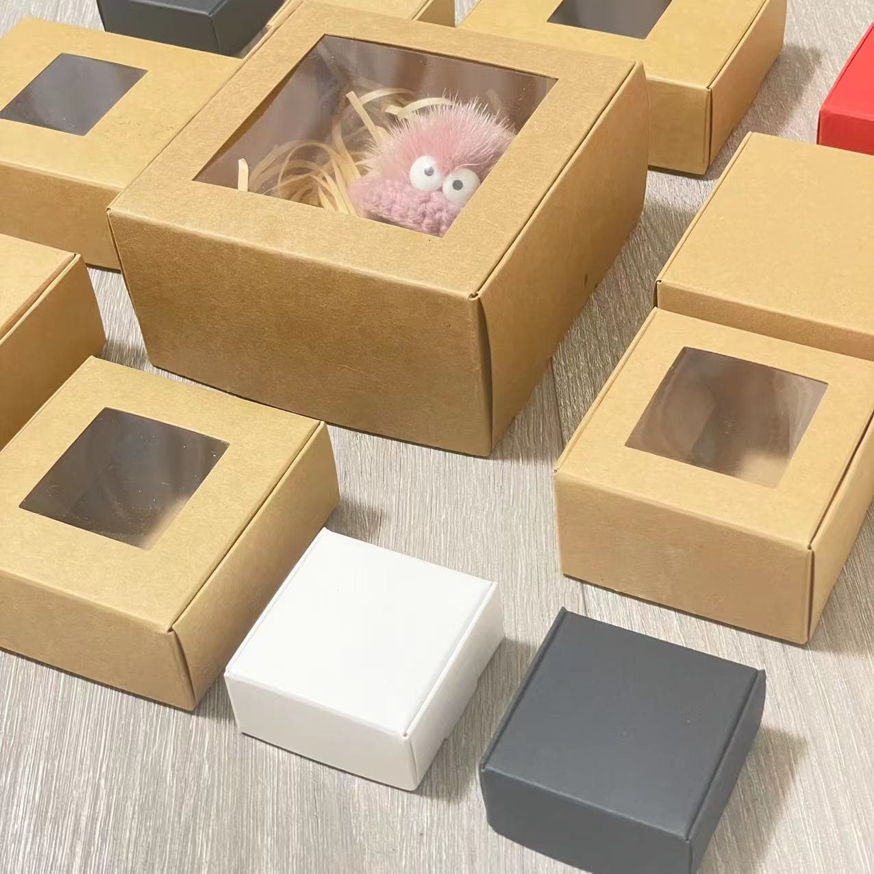 Kraft Paper Box Small Toy Gift Box Refrigerator Magnet Packaging Box Foldable 350gsm Paper Premium Airplane Box In Stock