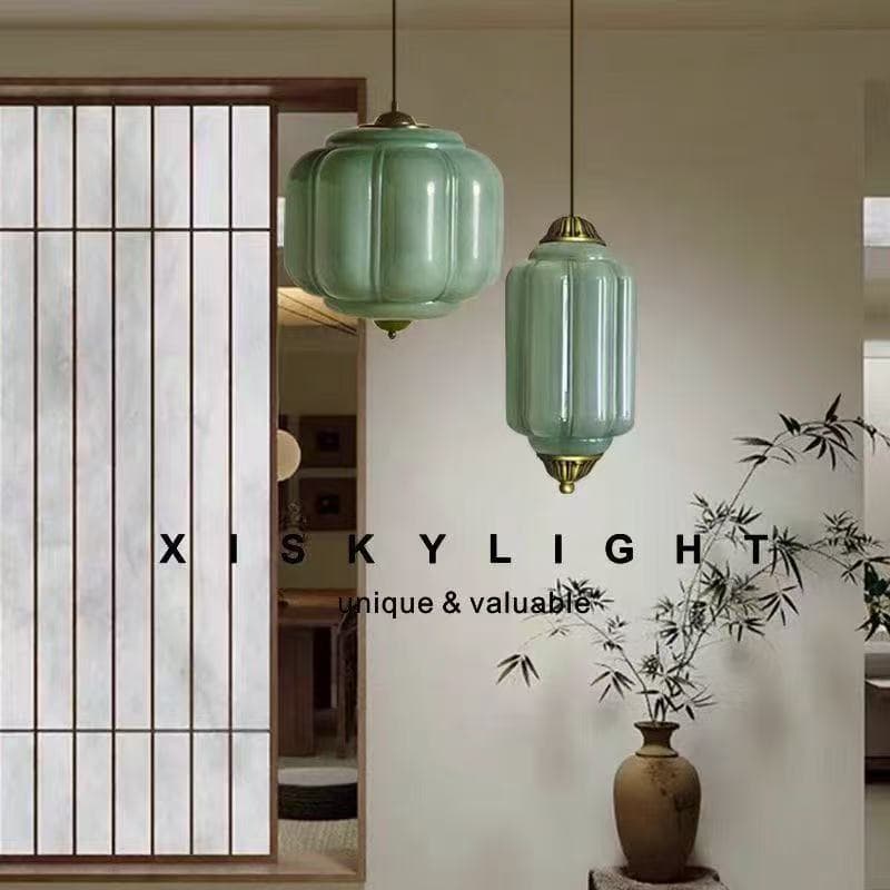 French Retro Bedroom Chandelier Vintage Light Luxury Pumpkin Lamp Entryway Hallway Balcony B&B Dedicated Pendant Light