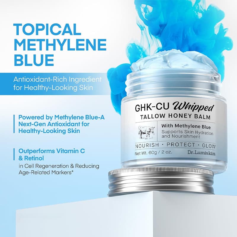 Blue Copper Peptide Tallow Honey Balm GHK-CU Tallow Balm Copper Tripeptide Tallow Honey Balm In Stock, Order Directly