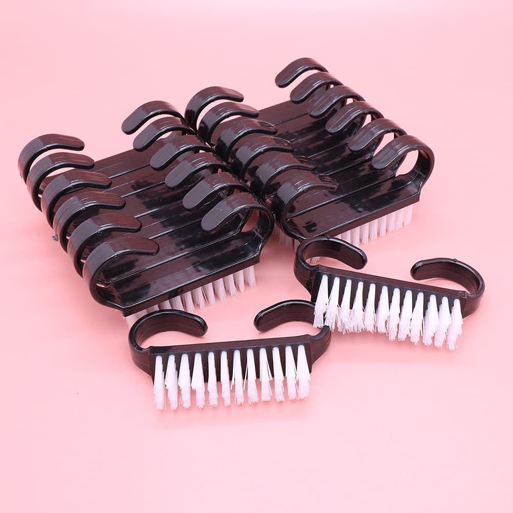Wholesale Small Black Horn Brush Nail Art Tool Clean Nails Goat Horn Brush Plastic Nail Brush Dust Brush