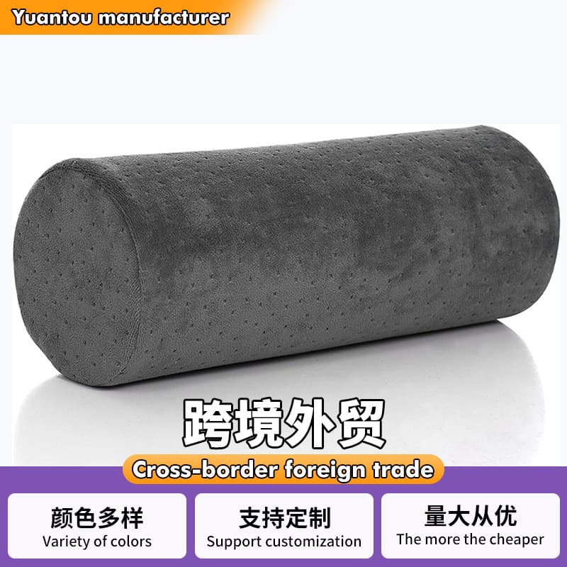 Cervical cylindrical pillowcases, lumbar pillow covers, jacquard velvet with zipper, portable for cross-border home use.