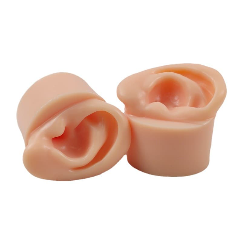 New ear picking novice practice teaching long ear canal simulation silicone ear model deep ear canal ear picking learning props