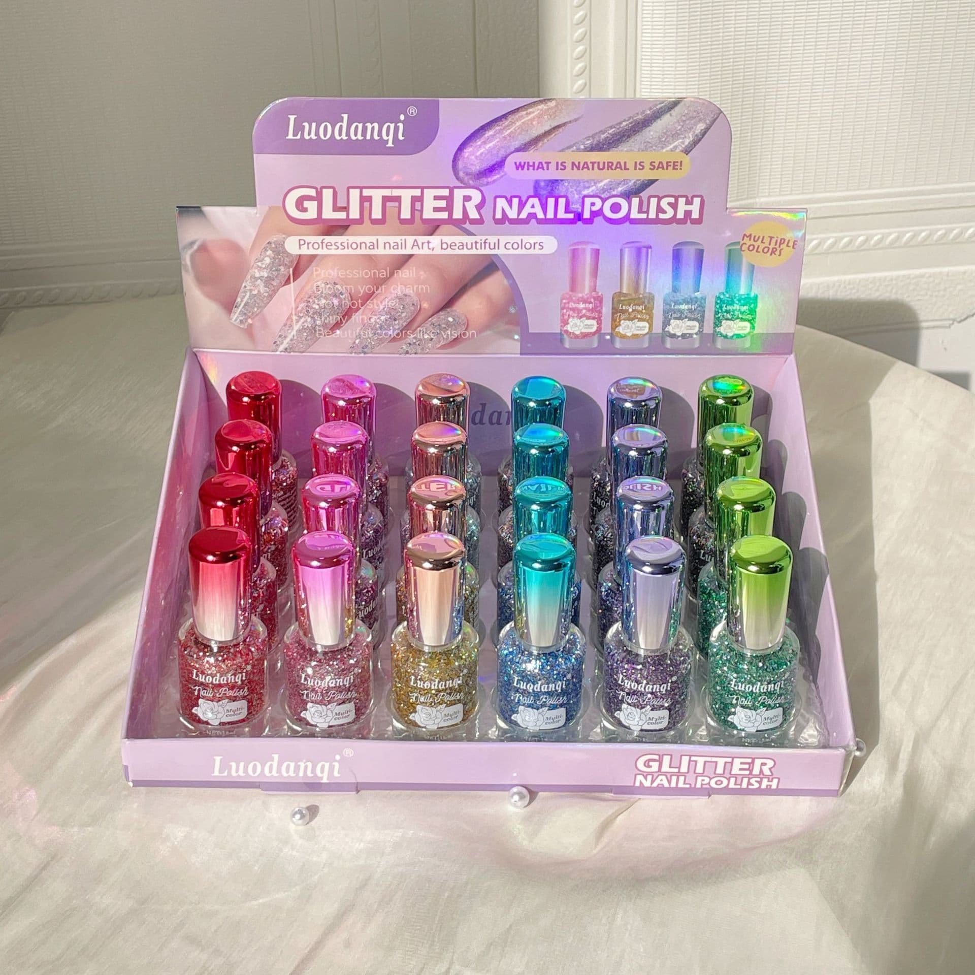 Glitter Nail Polish Series - Sparkling Glitter Nail Polish with Shimmer and Glitter Powder from Manufacturer