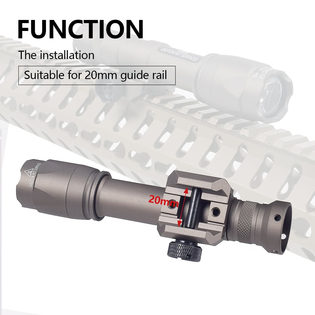 Cross-border M600C Tactical Flashlight LED Outdoor Flashlight 20MM Rail SF Interface Pressure Switch