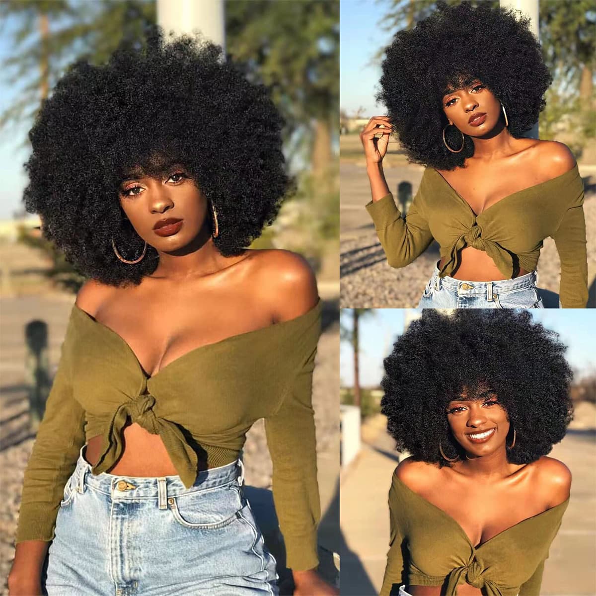 African Afro Wig Afro Wig fluffy curly wig headgear European and American chemical fiber hair cross-border spot wholesale