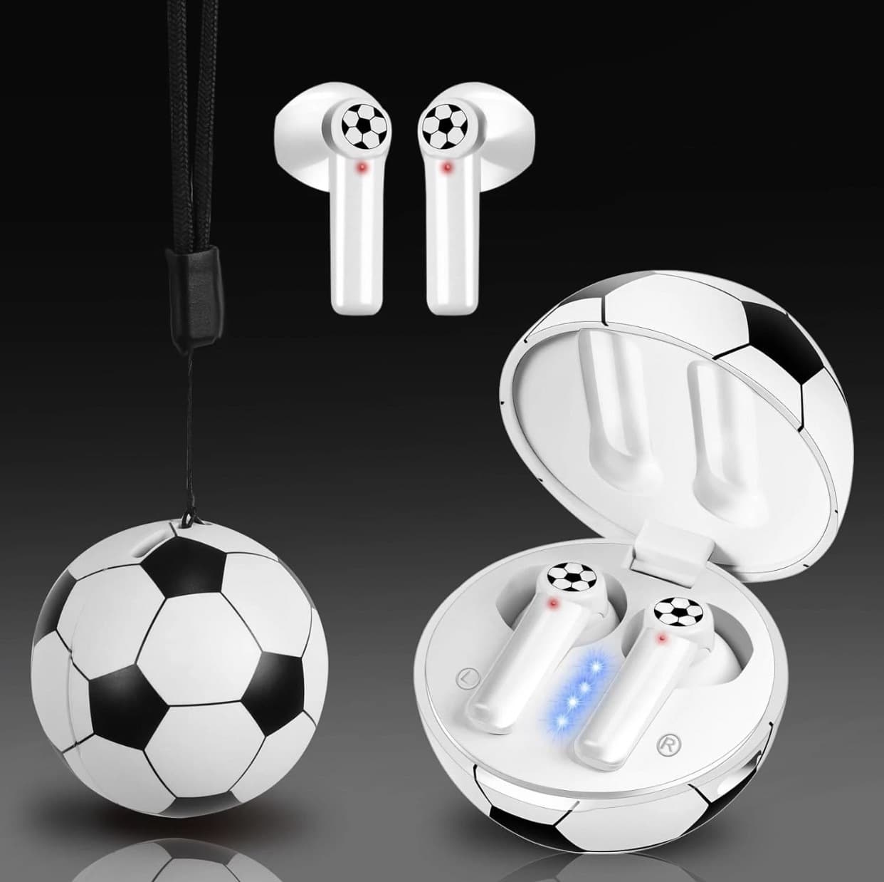 Soccer Bluetooth Headset Stereo Music Calls Sports Wireless Gift World Cup Wireless Earbuds