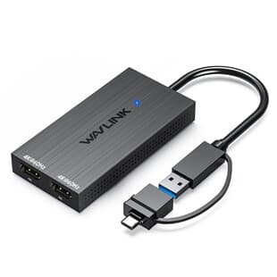 Dual 4K HD Video Expansion Graphics Card USB-C to Dual 4K Display Adapter for Screen Mirroring and Extending Monitors