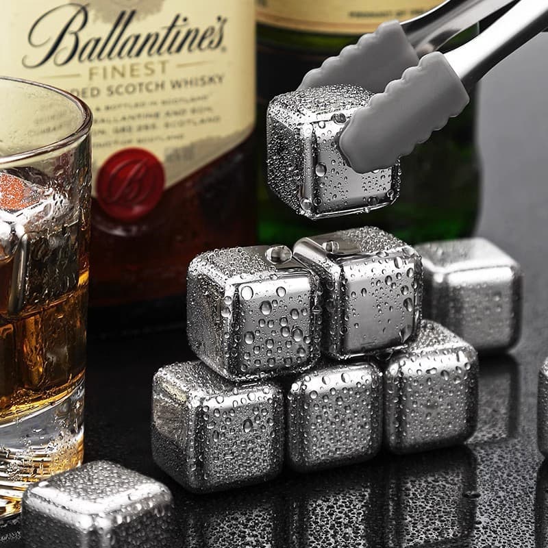 Amazon 304 stainless steel ice cube pp box with clip cross-border customized quick-frozen ice cube set bar ice tartar