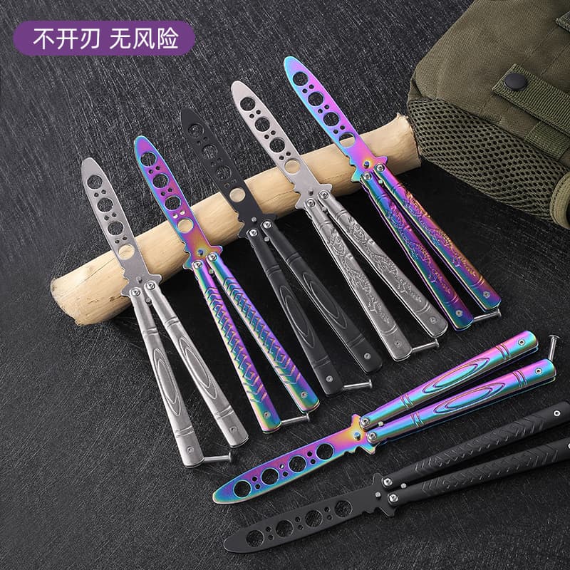 Practice Butterfly Knife, Butterfly Comb, CS:GO Game Style Folding Knife for Hand Training, CS:GO Same Style