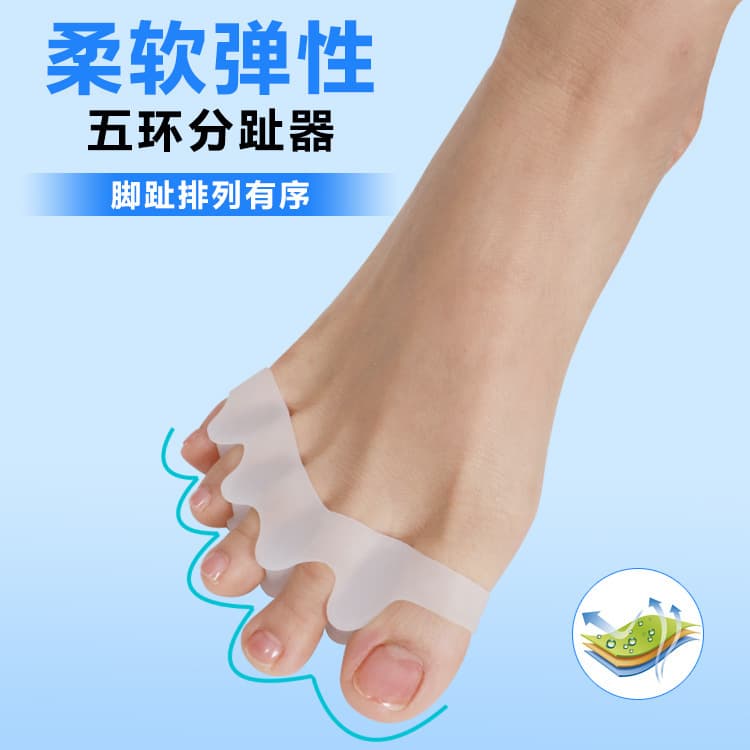 Hallux valgus orthosis, overlapping toe separator, bunion care orthosis, toe separator protector