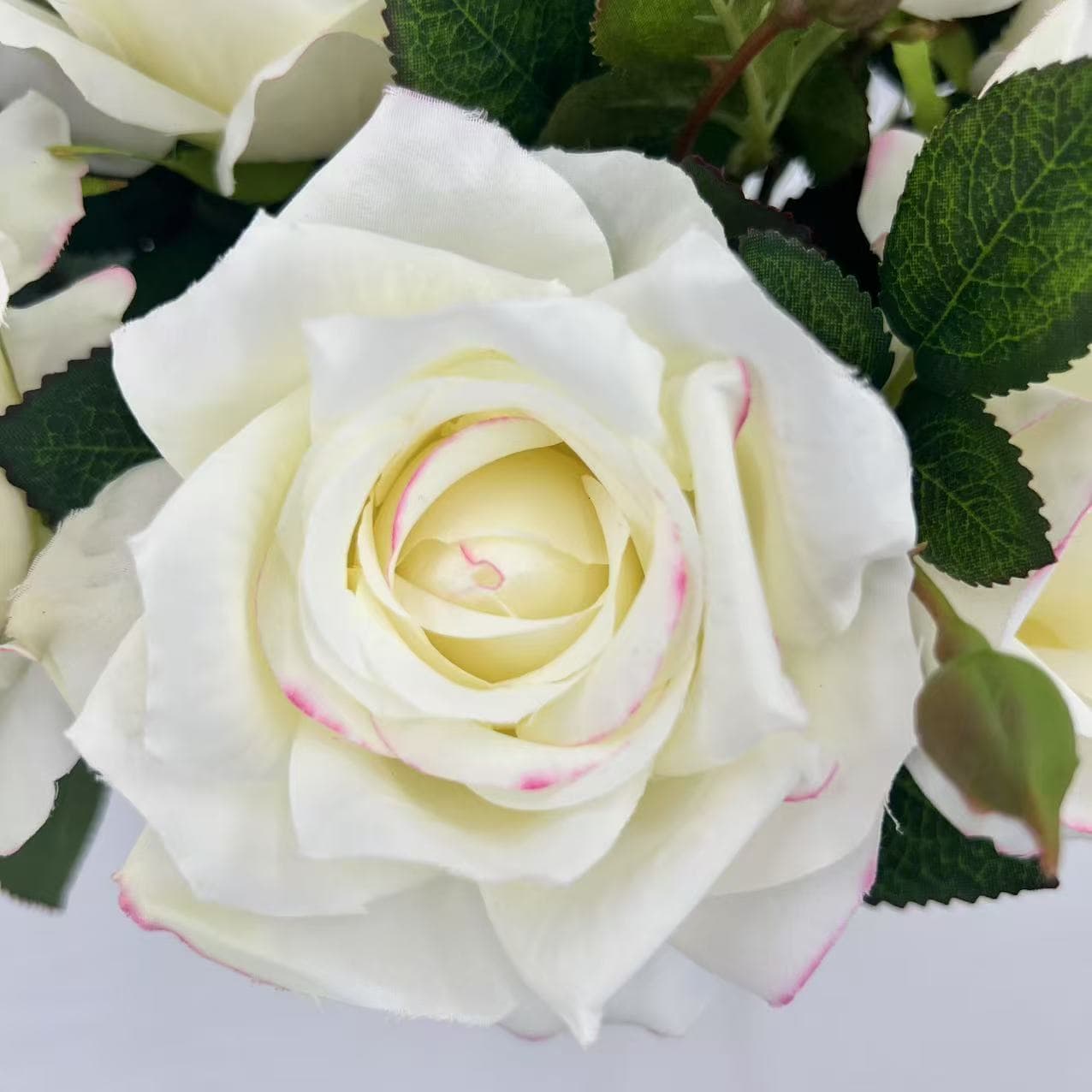 Cross-Border Premium Artificial Flower Single Sweetheart Rolled Edge Rose Fake Flower for New Home Home Mall Decoration