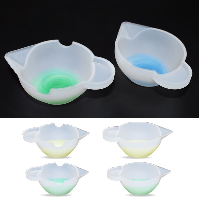 Resin Mixing Cup Silicone Measuring Cup Small UV Resin Slot Tool Silicone Cup Crystal Epoxy Mixing Cup DIY