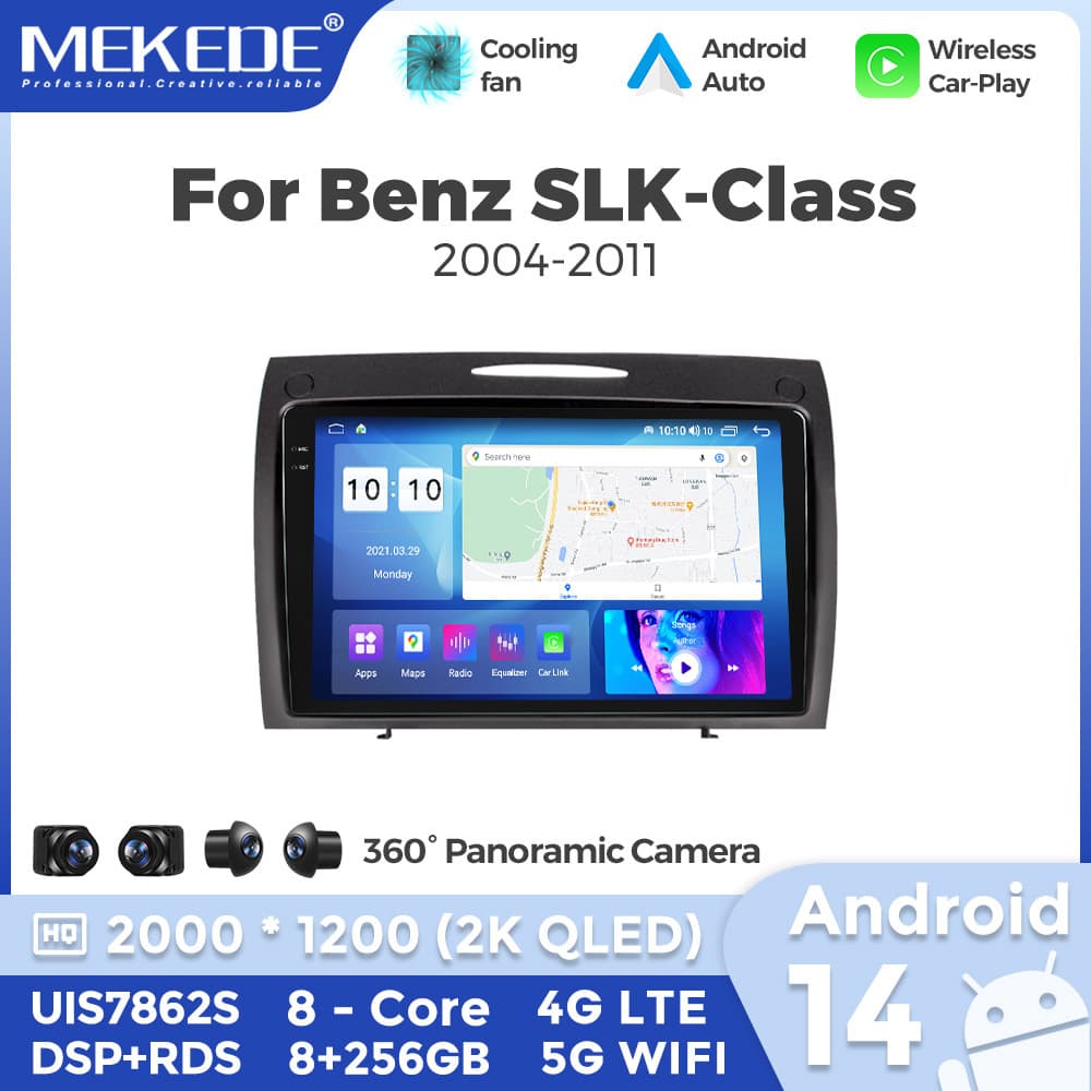 Suitable for Mercedes-Benz SLK R170 Modified Android Car Multimedia Bluetooth CarPlay Rearview Recorder Navigation Screen